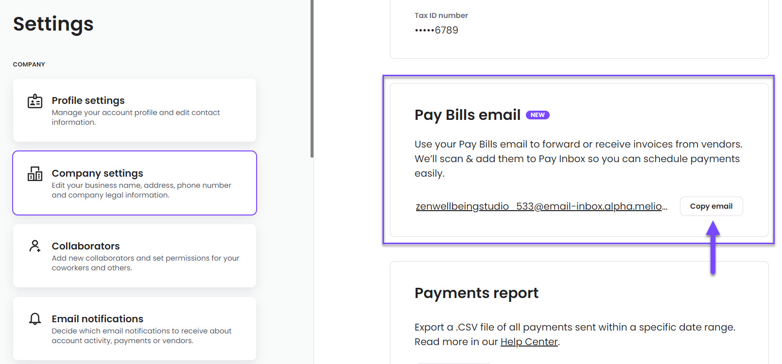 Settings- Company settings- Pay Bills email.jpg
