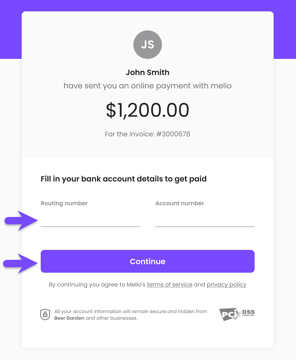 Switch your receiving method from a singleuse virtual card to ACH bank