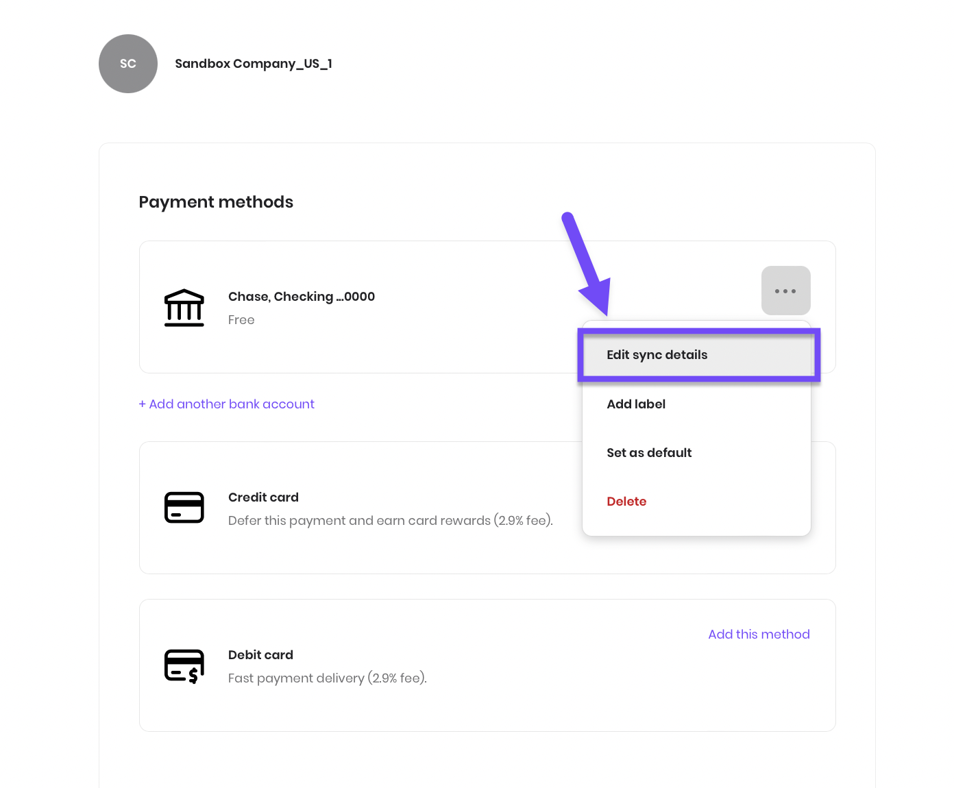How to link your payment method to QuickBooks Online Melio